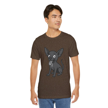Crazy Chihuahua Graphic Tee Dark Theme – Funny Hyper Dog Vector Design for Bold Personalities
