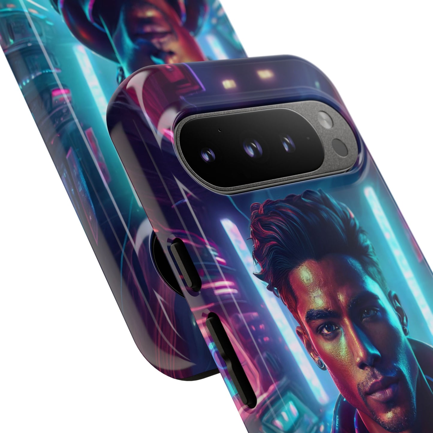 Futuristic Cyberpunk Male Cell Phone Case 007