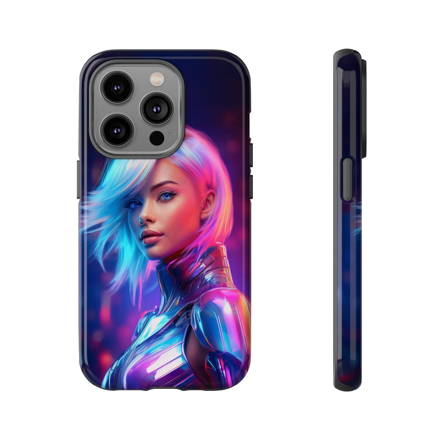 Futuristic Cyberpunk Female Cell Phone Case 028