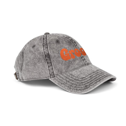 Groovy Vintage Hat – Retro Embroidered Hat with 70s Style Font for Funky Vibes, Chill Days, and Vintage Cool