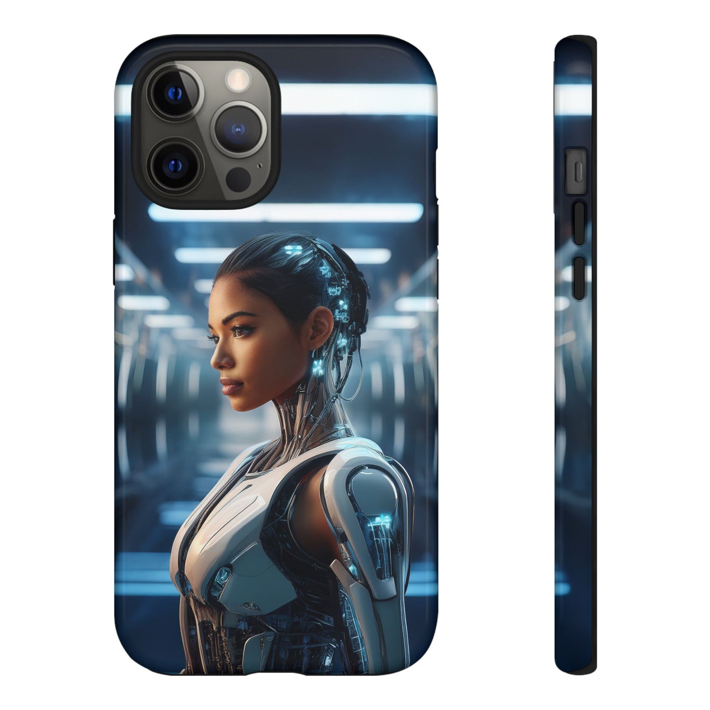 Futuristic Human Android Hybrid Cell Phone Case 002