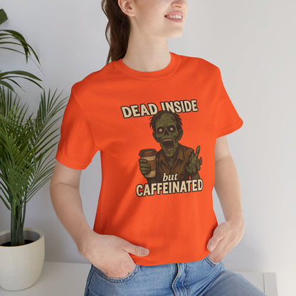 Dead Inside But Caffeinated Halloween Shirt – Funny Zombie Coffee Tee for Tired Souls