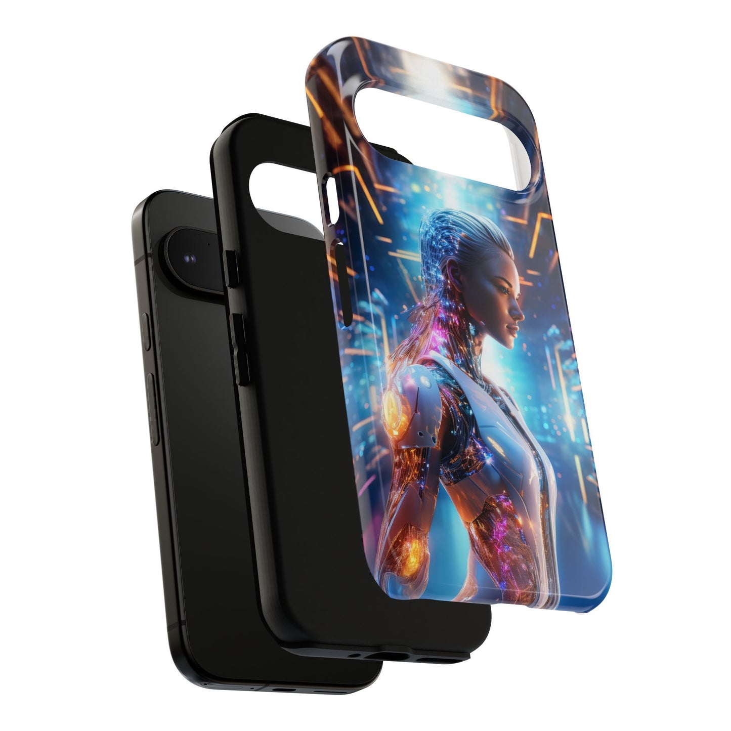 Futuristic Human Android Hybrid Cell Phone Case 008