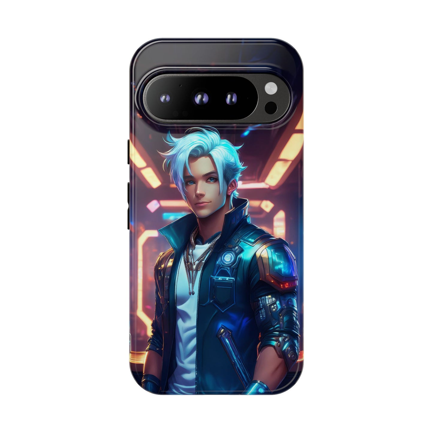 Futuristic Cyberpunk Male Cell Phone Case 009