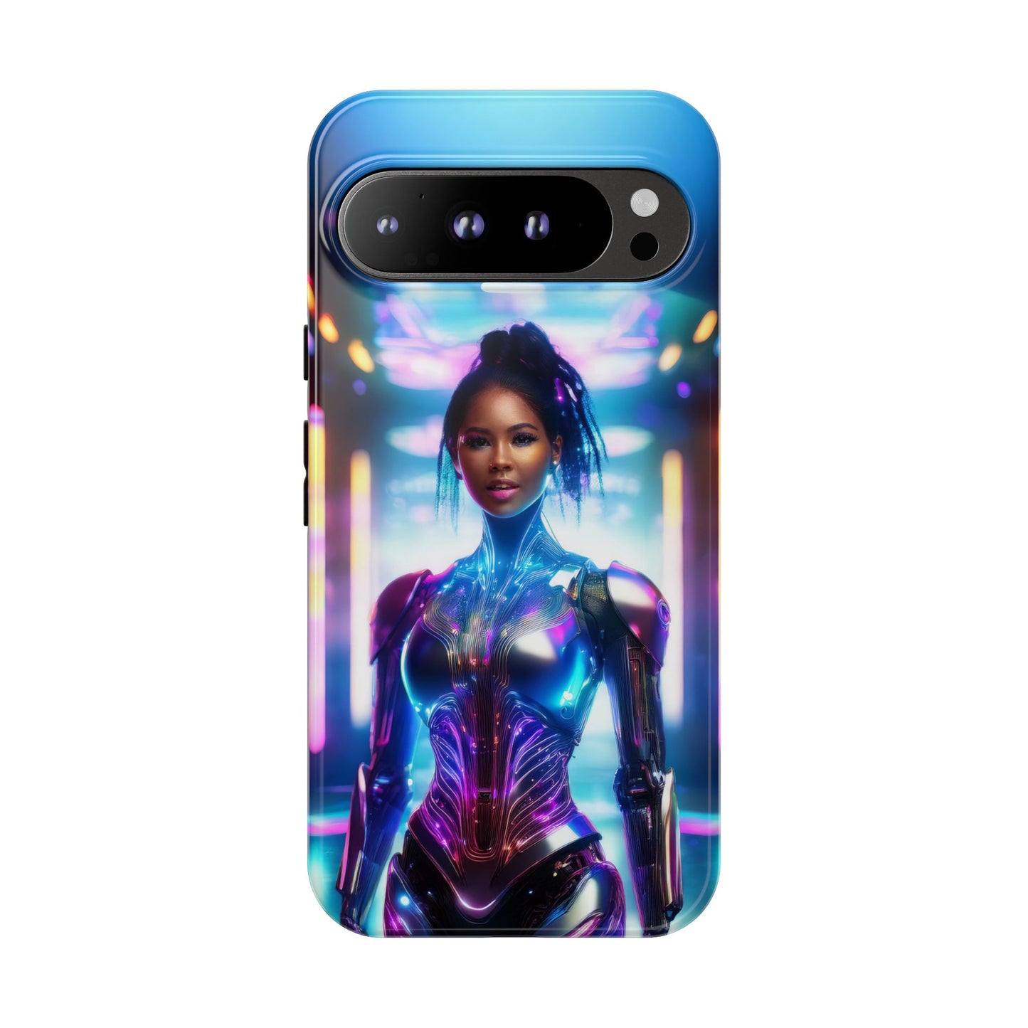 Futuristic Human Android Hybrid Cell Phone Case 009