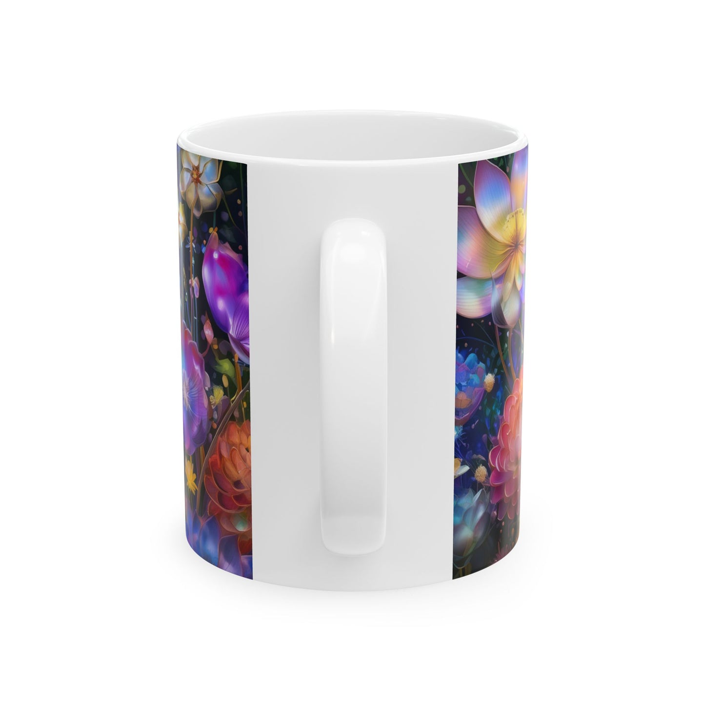 Flower Fantasy Ceramic Mug, (11oz, 15oz)