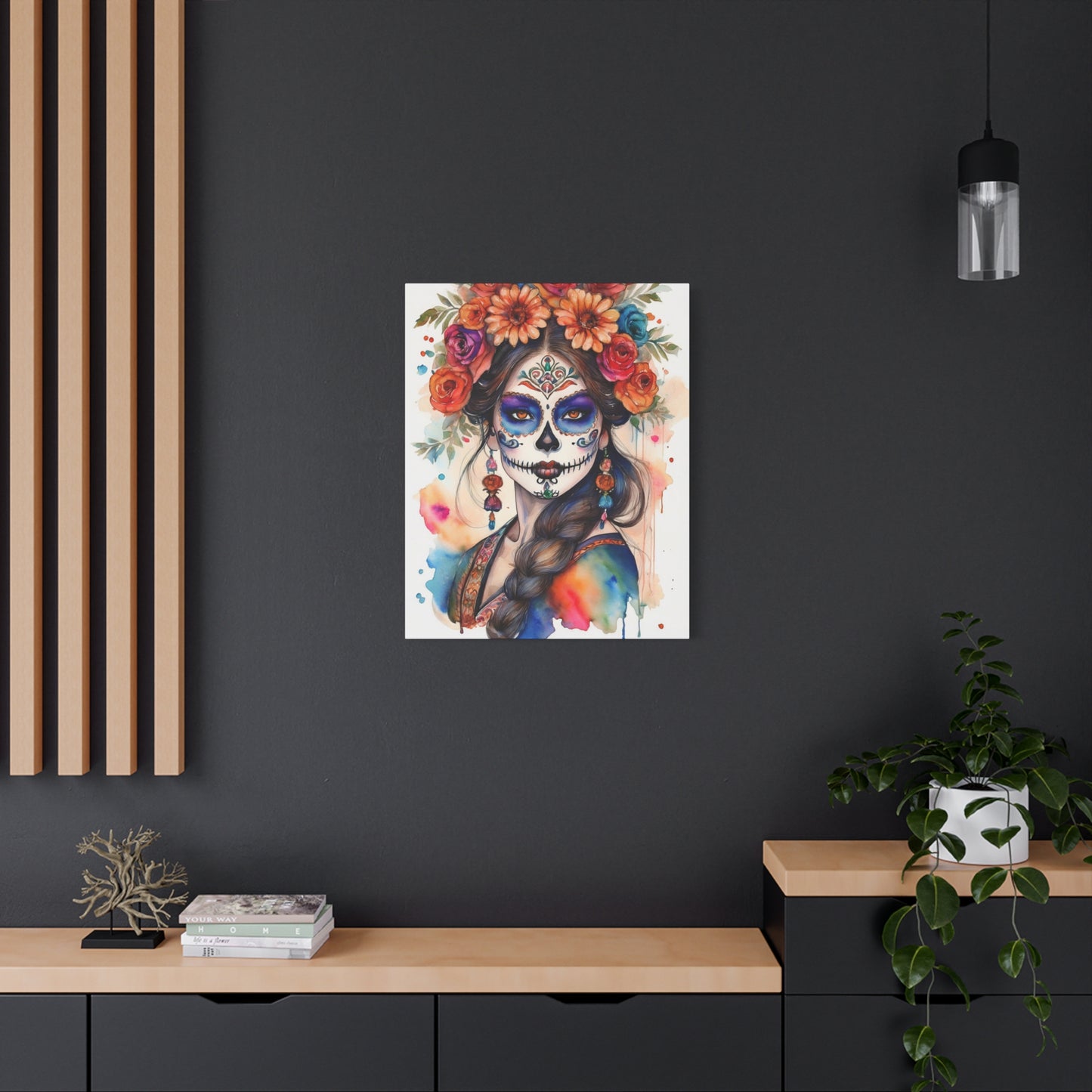 Dia de los Muertos Canvas Art | Day of the Dead - Stretched Matte Wall Decor 012