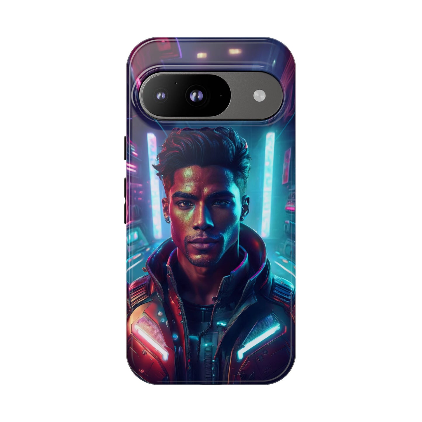 Futuristic Cyberpunk Male Cell Phone Case 007