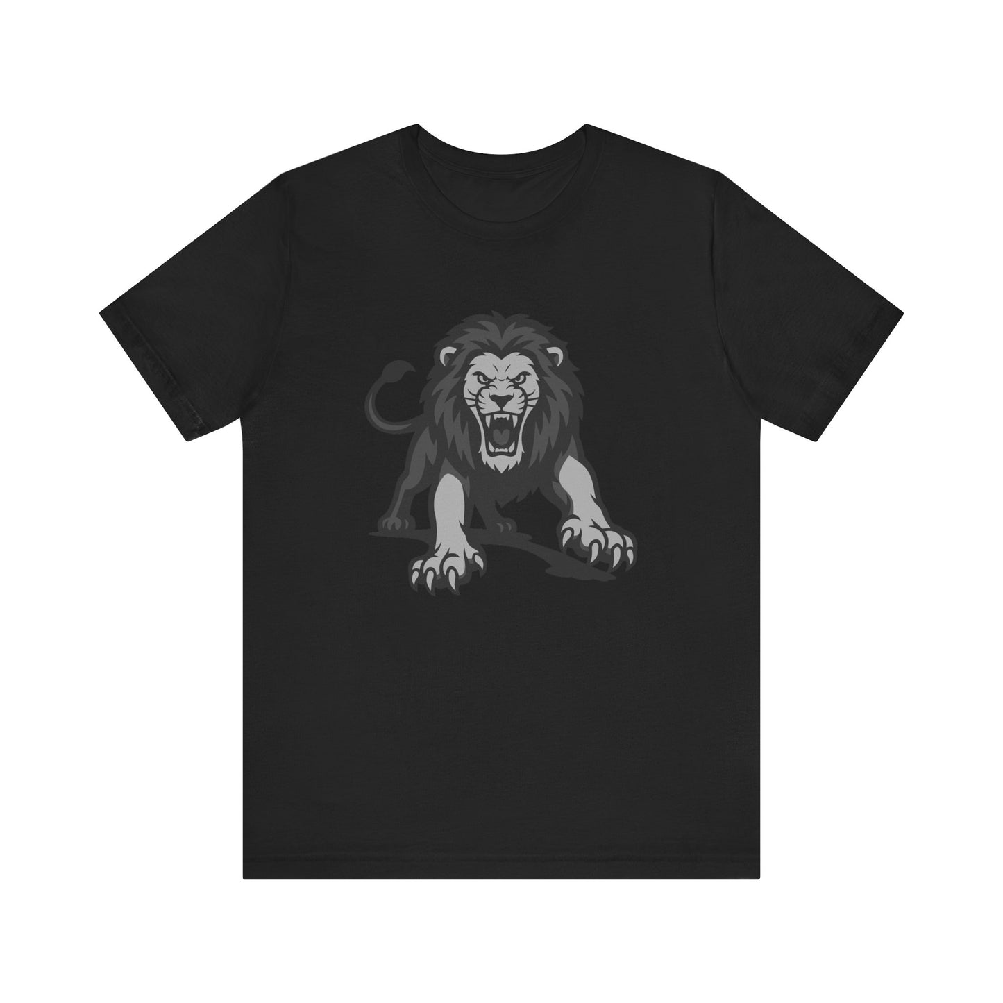 Roaring Lion Graphic Tee Dark Theme – Fierce Predator Design for Bold Style