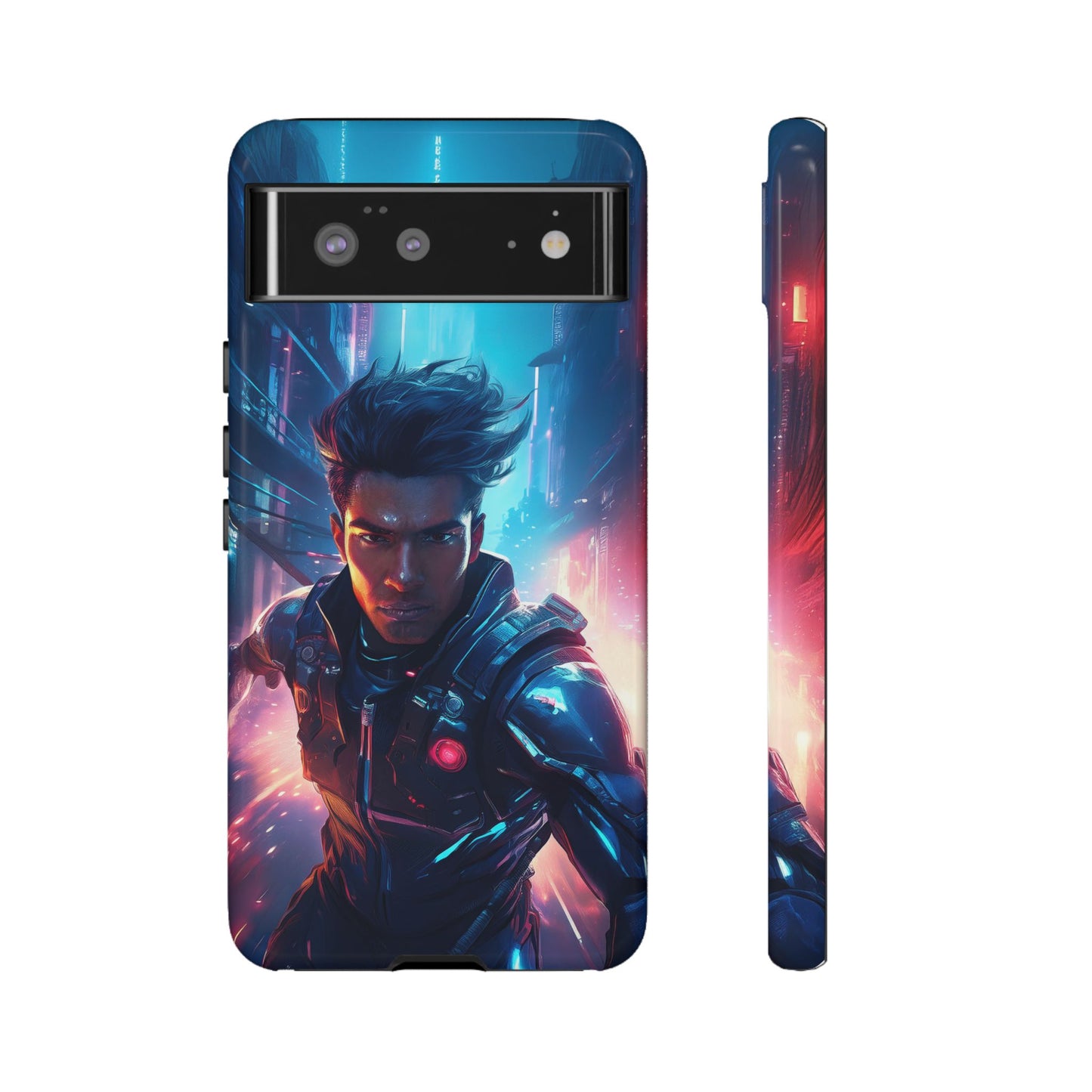 Futuristic Cyberpunk Male Cell Phone Case 017