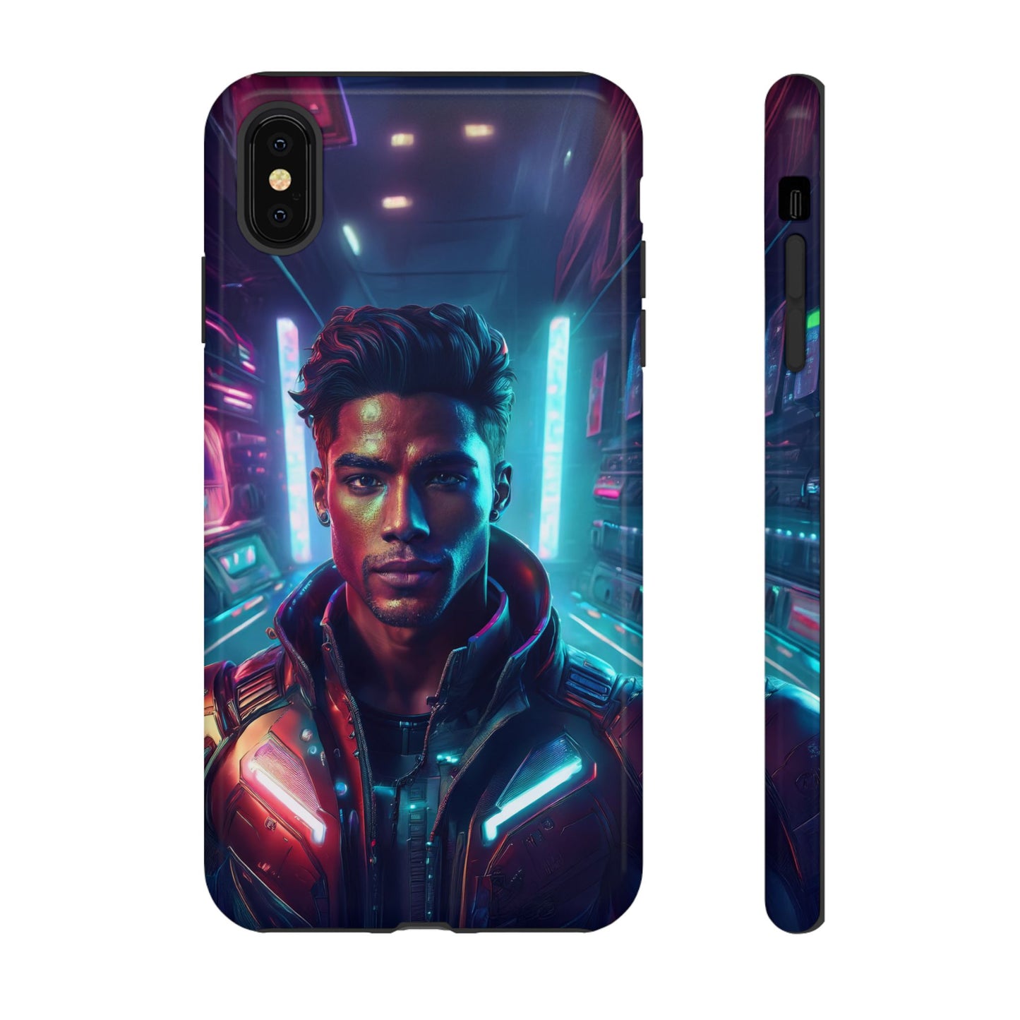 Futuristic Cyberpunk Male Cell Phone Case 007