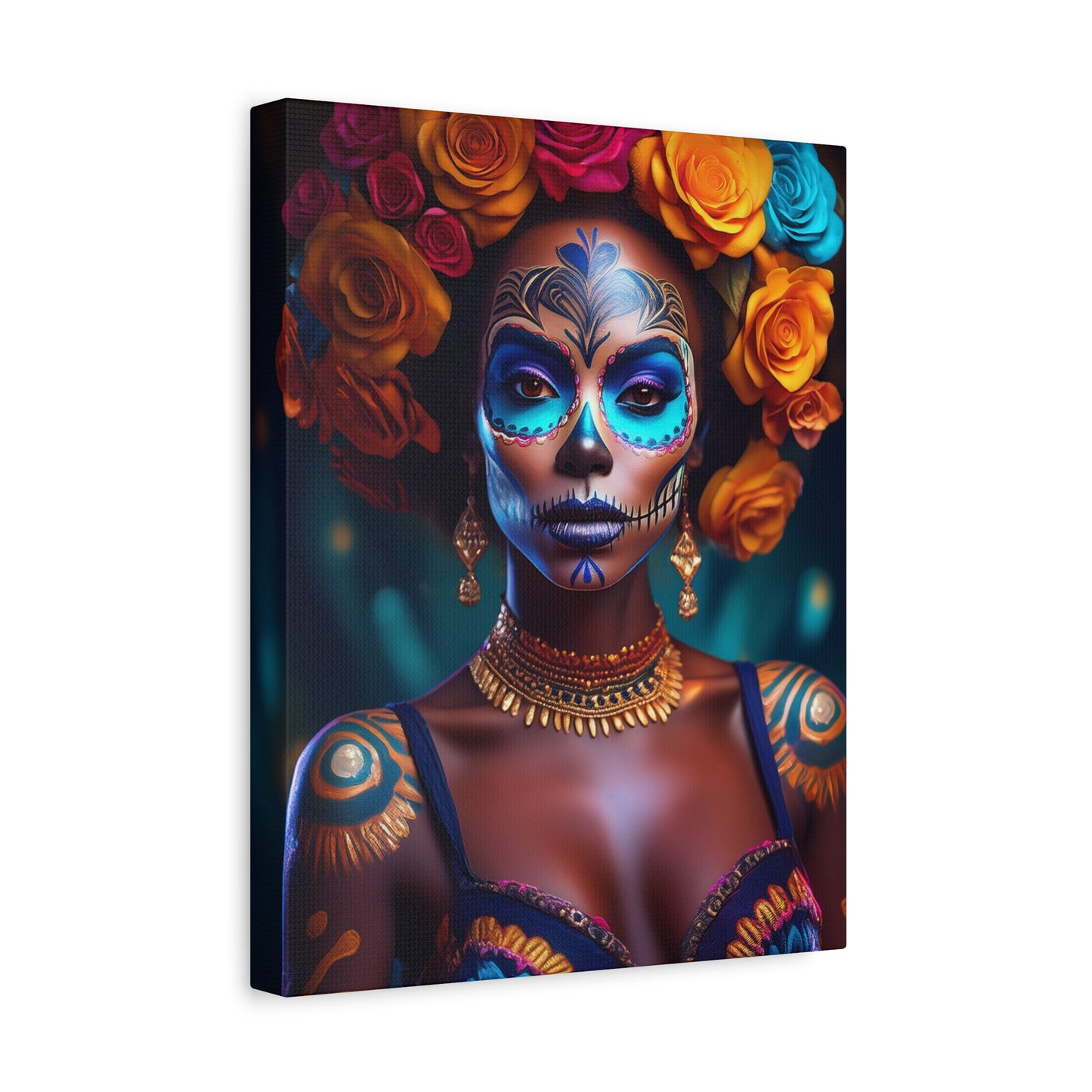 Dia de los Muertos Canvas Art | Day of the Dead - Stretched Matte Wall Decor 002