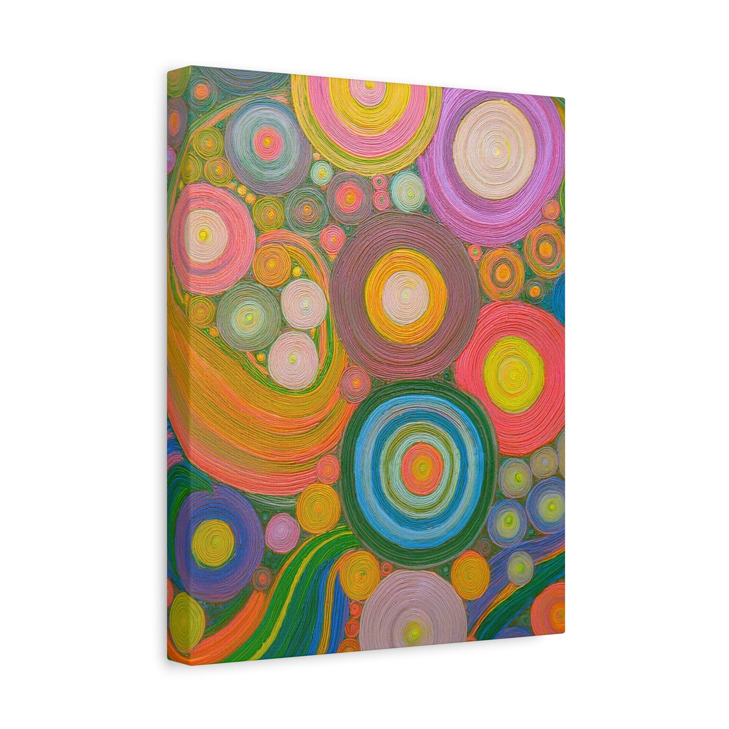 Seeing Circles Canvas Art - Vibrant Wall Decor for Home and Office