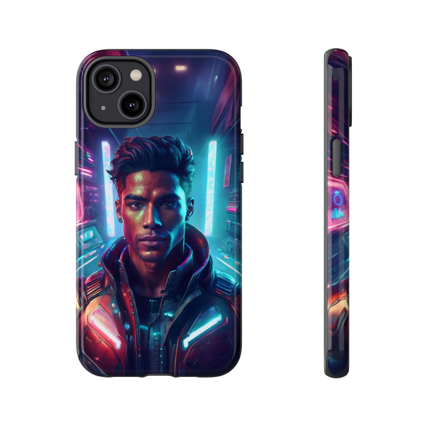 Futuristic Cyberpunk Male Cell Phone Case 007