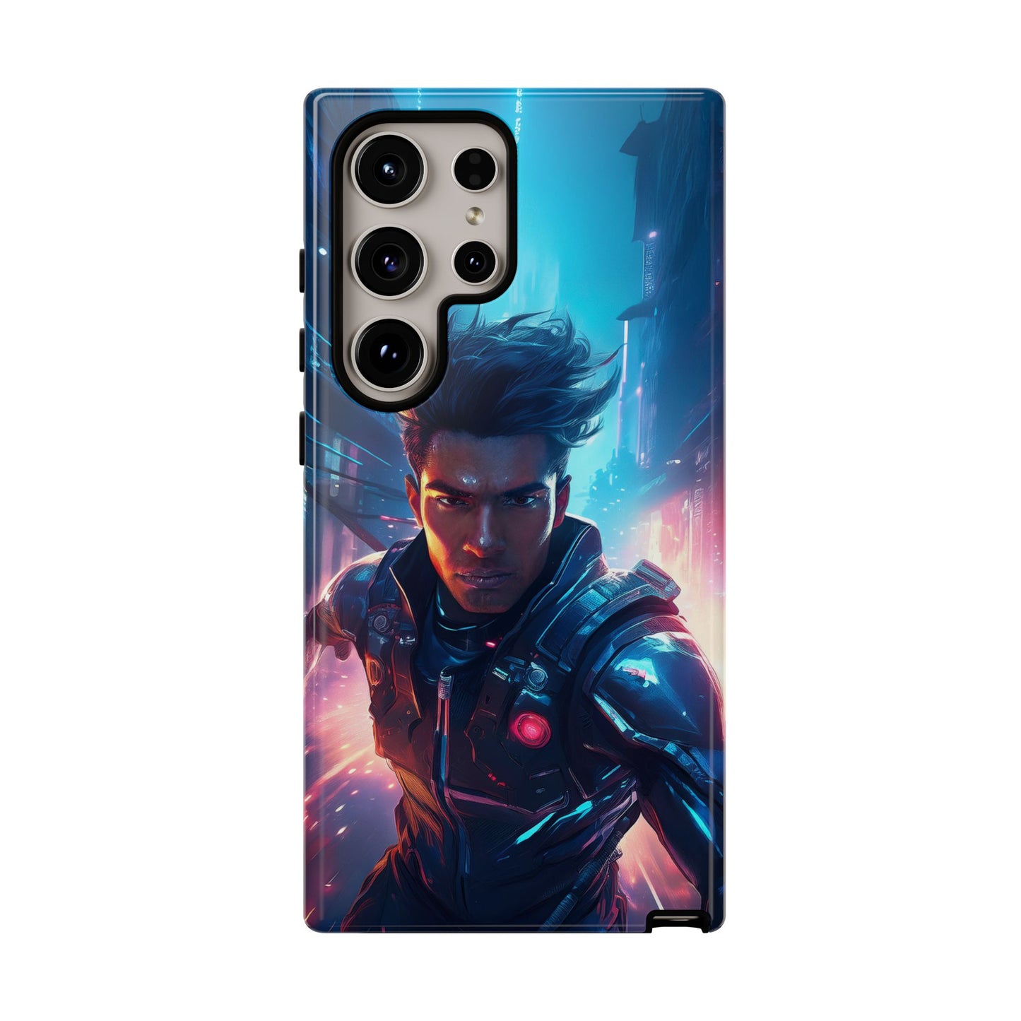 Futuristic Cyberpunk Male Cell Phone Case 017