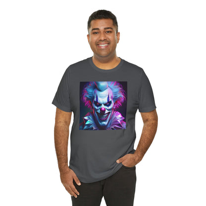 Scary Clown Halloween Shirt – Creepy Evil Clown Face Graphic Tee for Horror Fans. Unisex Jersey Short Sleeve Tee