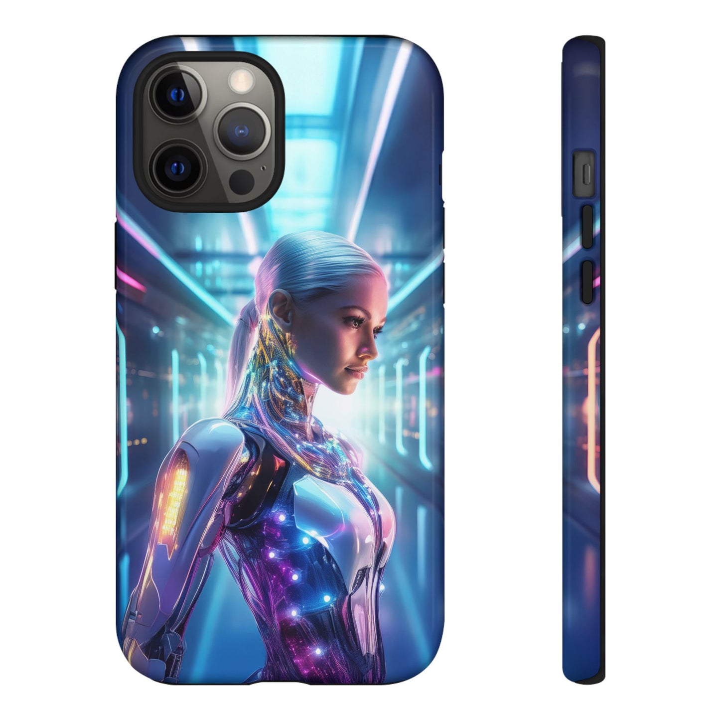 Futuristic Human Android Hybrid Cell Phone Case 015