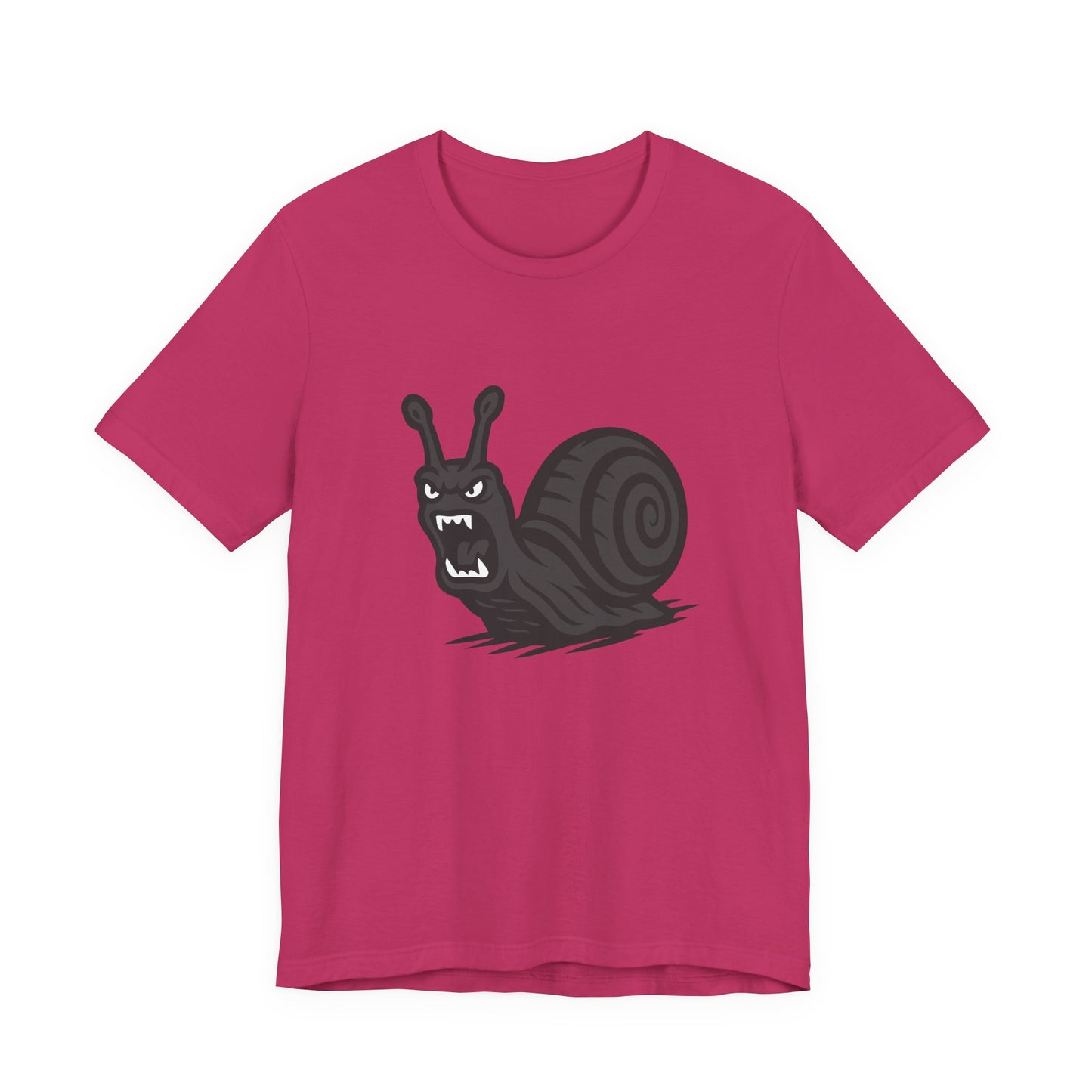 Angry Snail Graphic T-Shirt – Savage Screaming Snail Dark Theme Design on Black Tee for Bold Humor, Streetwear, and Weird Animal Vibes. Unisex Jersey Short Sleeve Tee