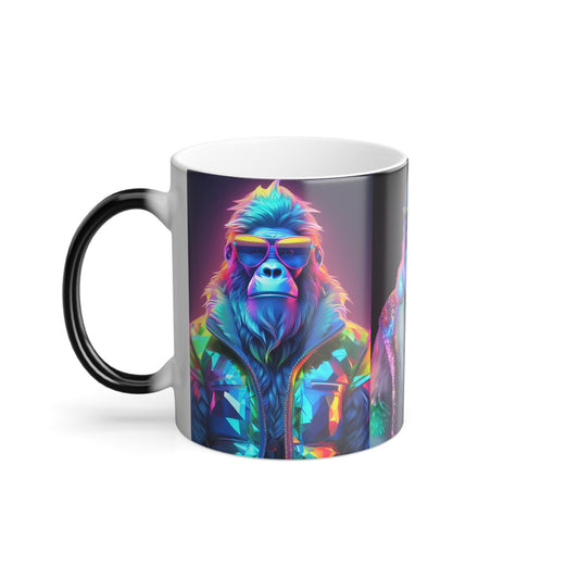 Distinguished Apes Color Morphing Mug, 11oz