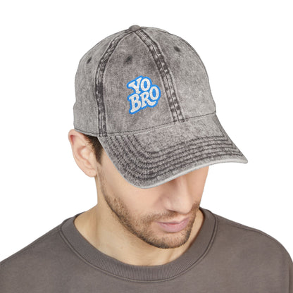 Yo Bro Vintage Hat – Funny Bold Embroidered Hat for Men and Women with Bro Energy