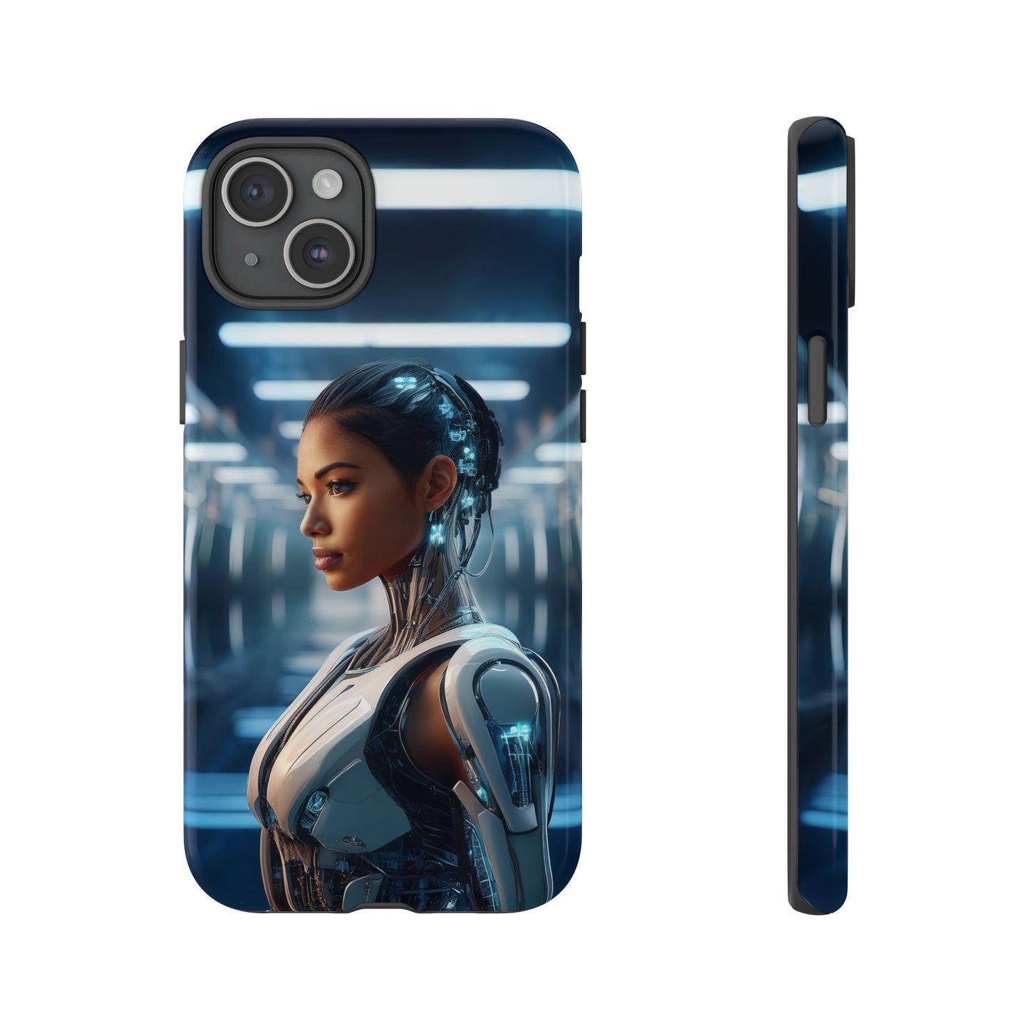 Futuristic Human Android Hybrid Cell Phone Case 002