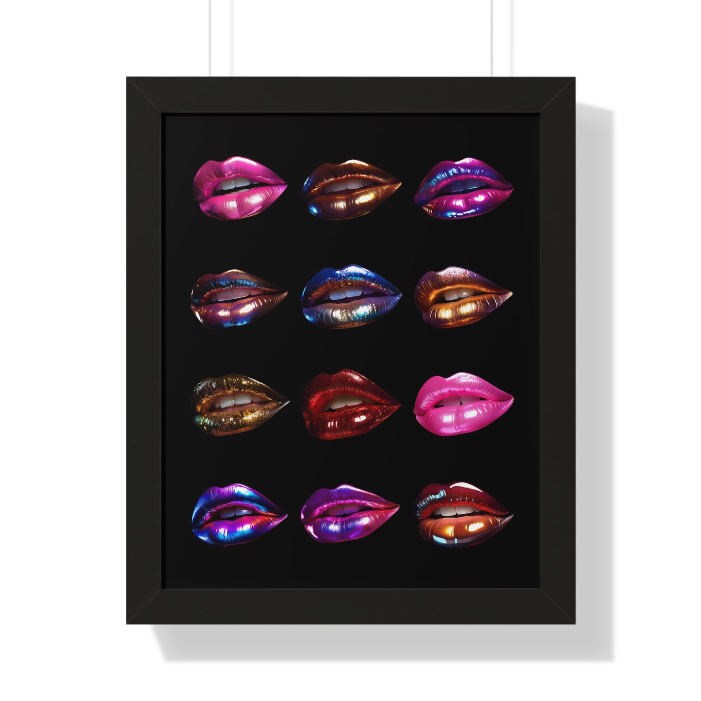 Glamorous Lips Vertical Poster | Stylish Wall Art