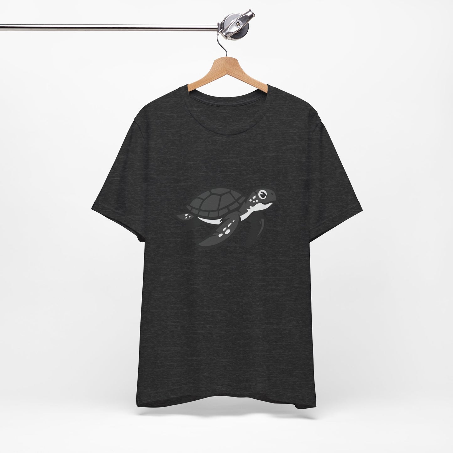 Sea Turtle Graphic Tee Dark Theme – Peaceful Ocean Vector Design with Minimalist Style