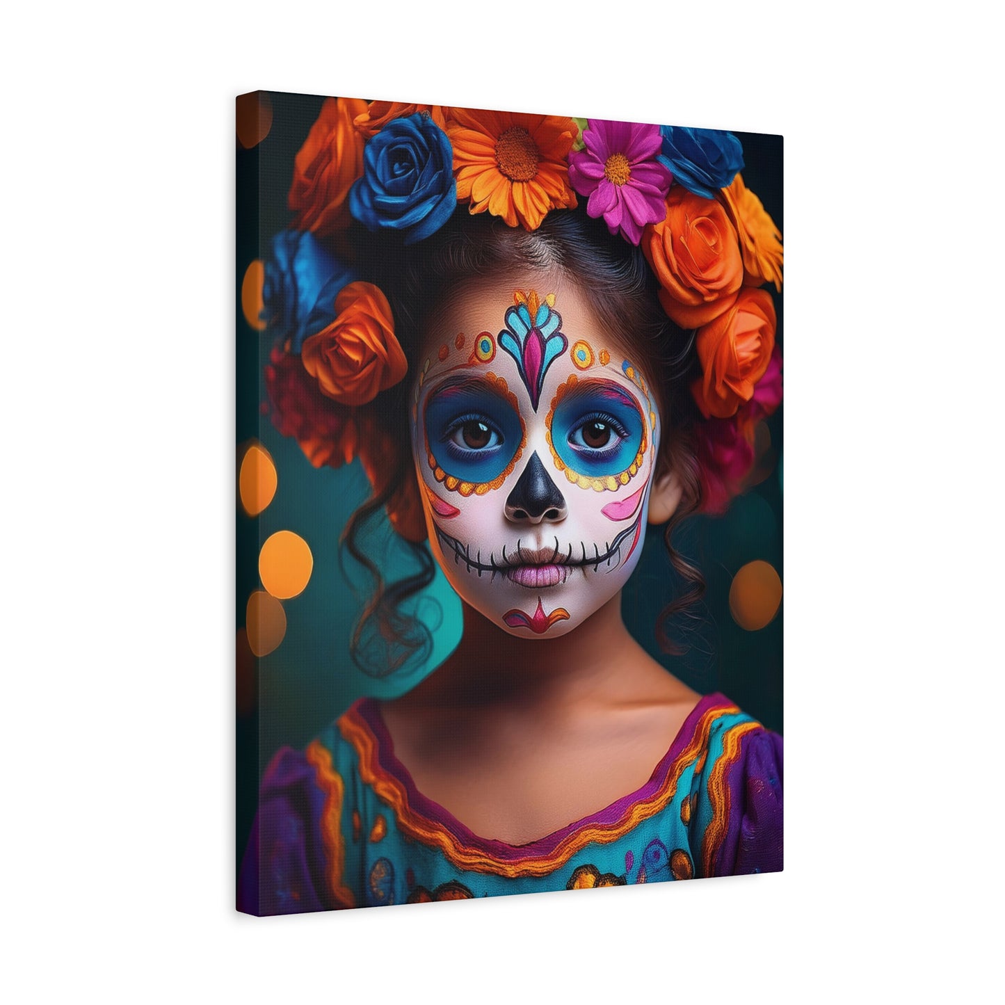 Dia de los Muertos Canvas Art | Day of the Dead - Stretched Matte Wall Decor 016