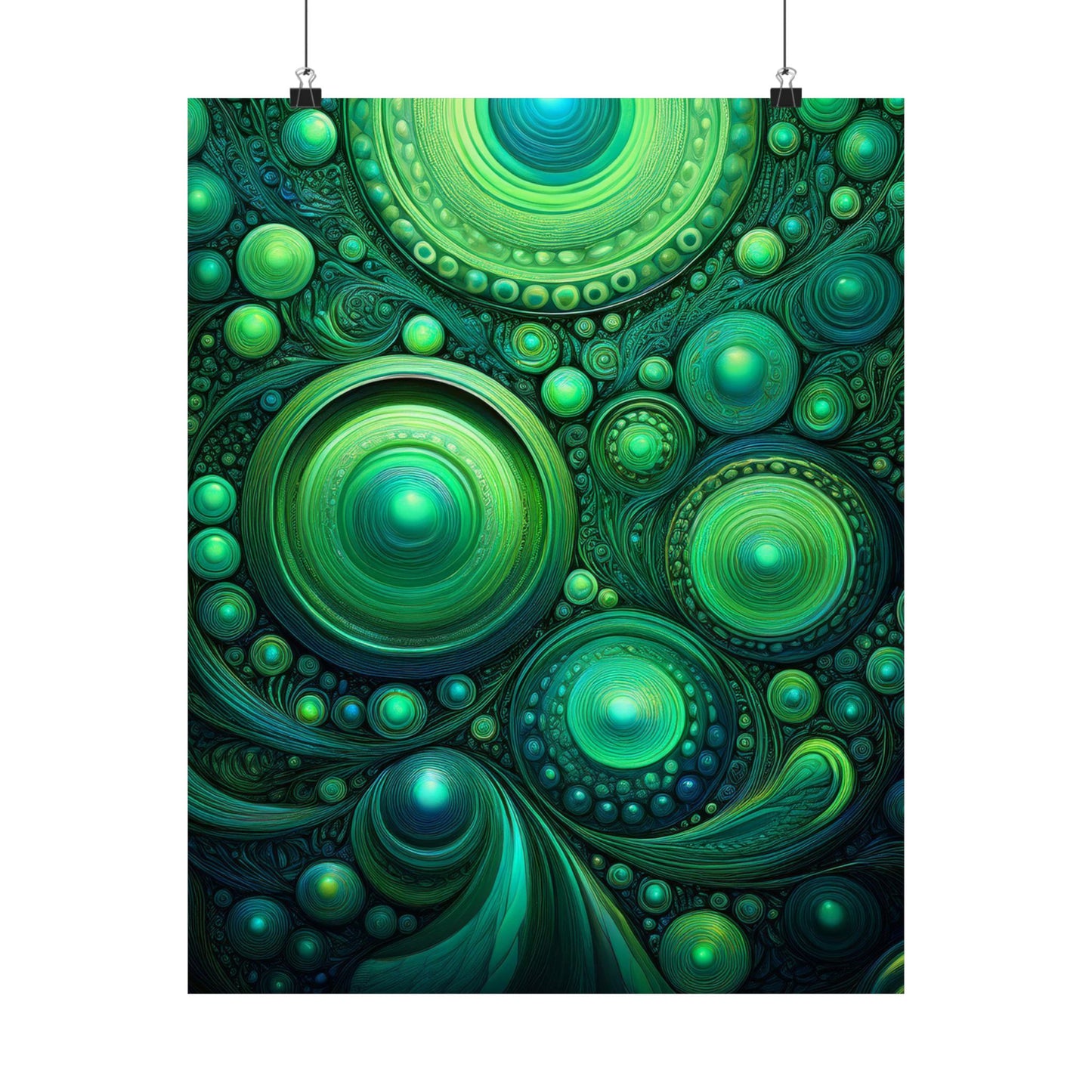 Verde Future Abstract Matte Vertical Poster - Perfect for Home Décor and Relaxation