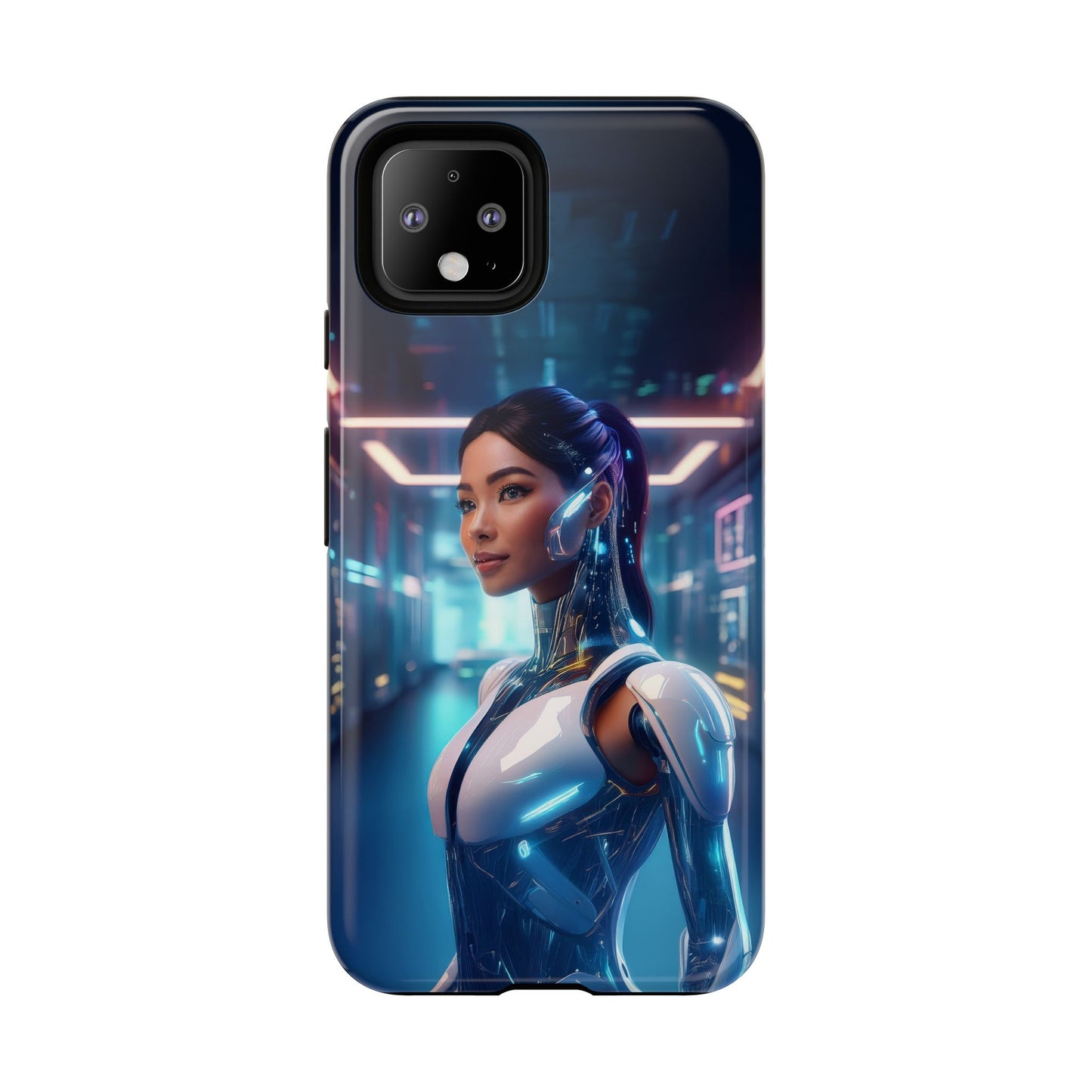 Futuristic Human Android Hybrid Cell Phone Case 005