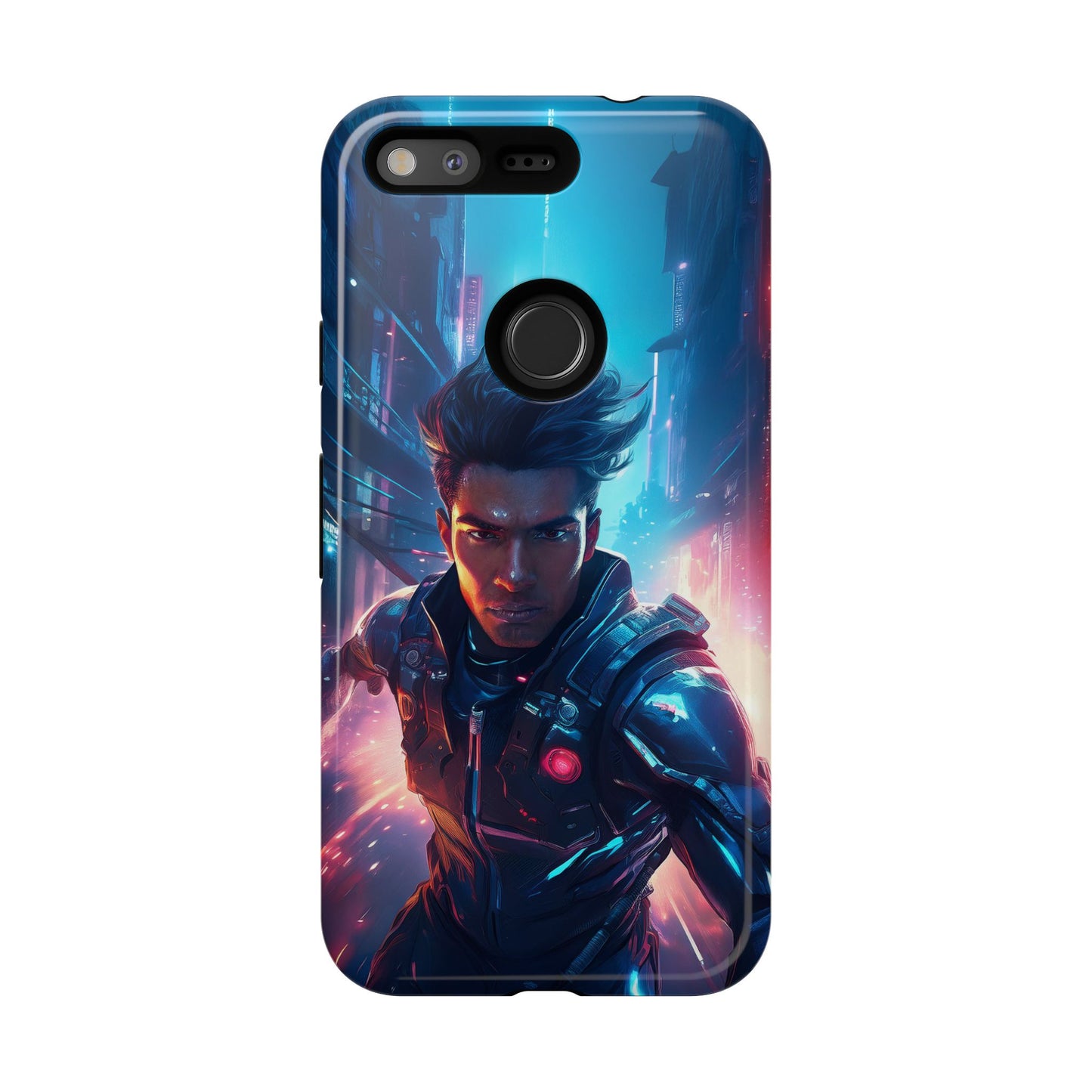 Futuristic Cyberpunk Male Cell Phone Case 017