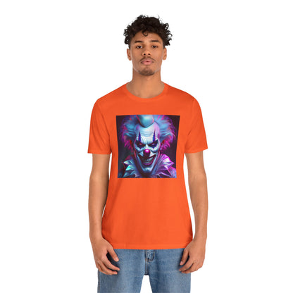 Scary Clown Halloween Shirt – Creepy Evil Clown Face Graphic Tee for Horror Fans. Unisex Jersey Short Sleeve Tee