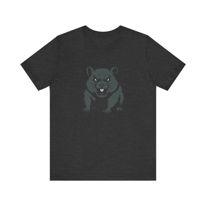 Angry Hamster Graphic T-Shirt – Intense Dark Theme Rodent Design on Black Tee for Streetwear, Humor, or Edgy Animal Style. Unisex Jersey Short Sleeve Tee