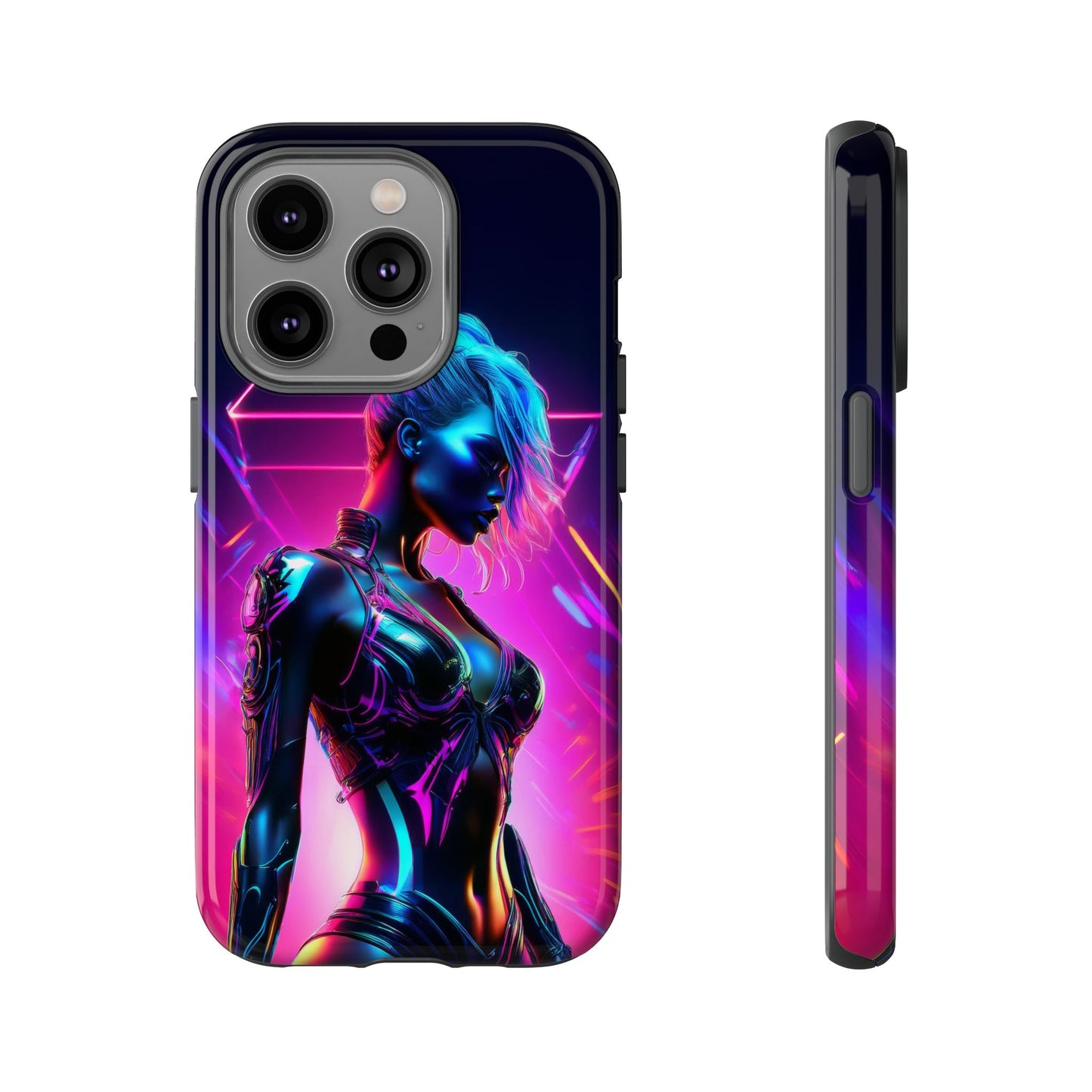 Futuristic Cyberpunk Female Cell Phone Case 017