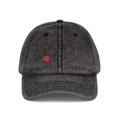 Cherries Vintage Hat – Embroidered Red Fruit Hat with Bold Minimalist Design and Flirty Style