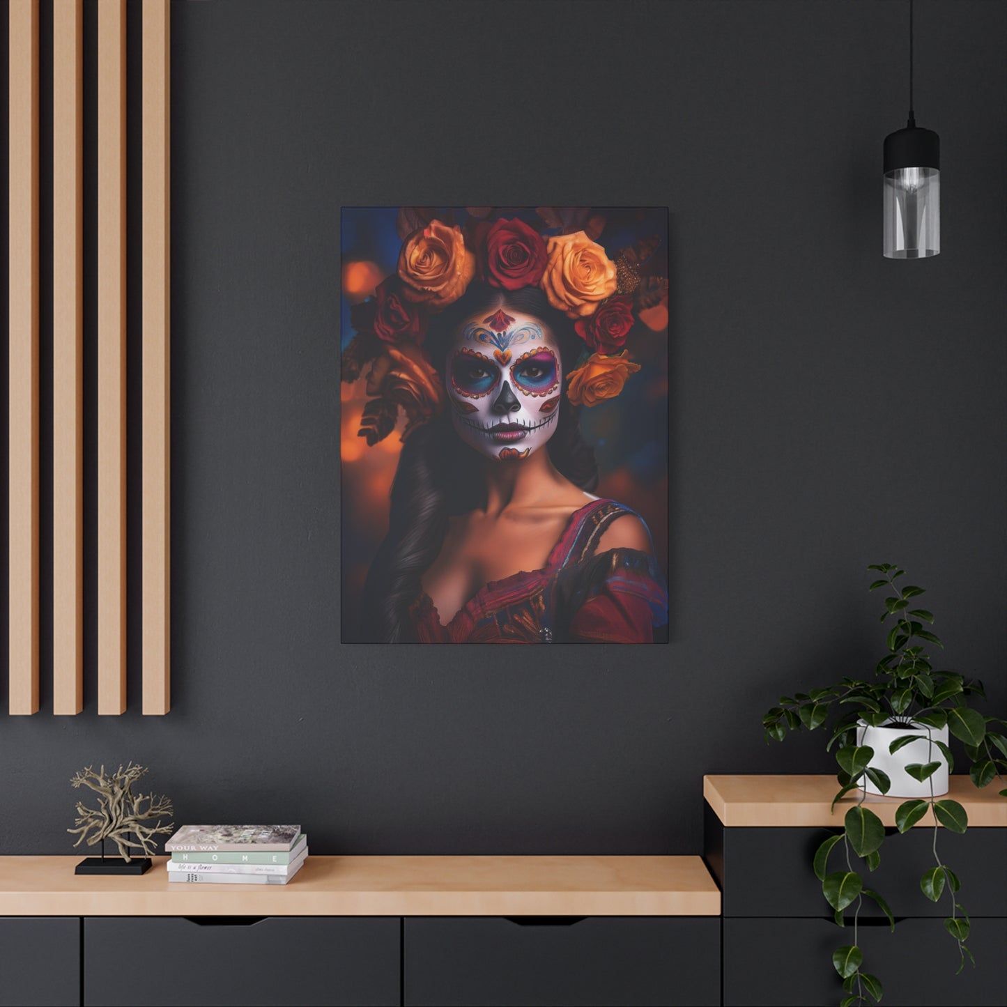 Dia de los Muertos Canvas Art | Day of the Dead - Stretched Matte Wall Decor 009