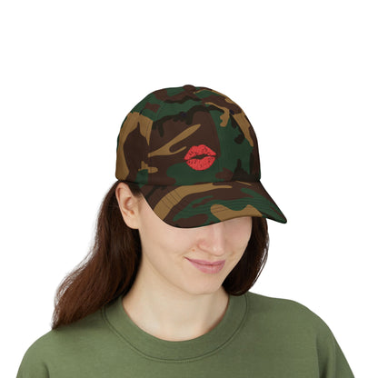Red Lips Classic Dad Hat – Embroidered Lip Hat for Bold Style, Sassy Vibes, and Flirty Streetwear Looks