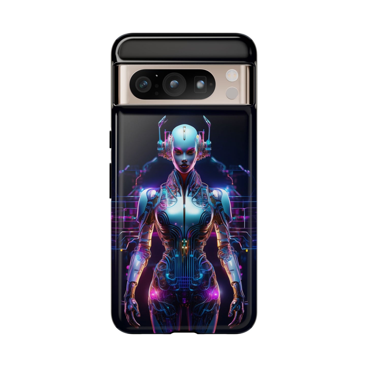 Futuristic Human Android Hybrid Cell Phone Case 001