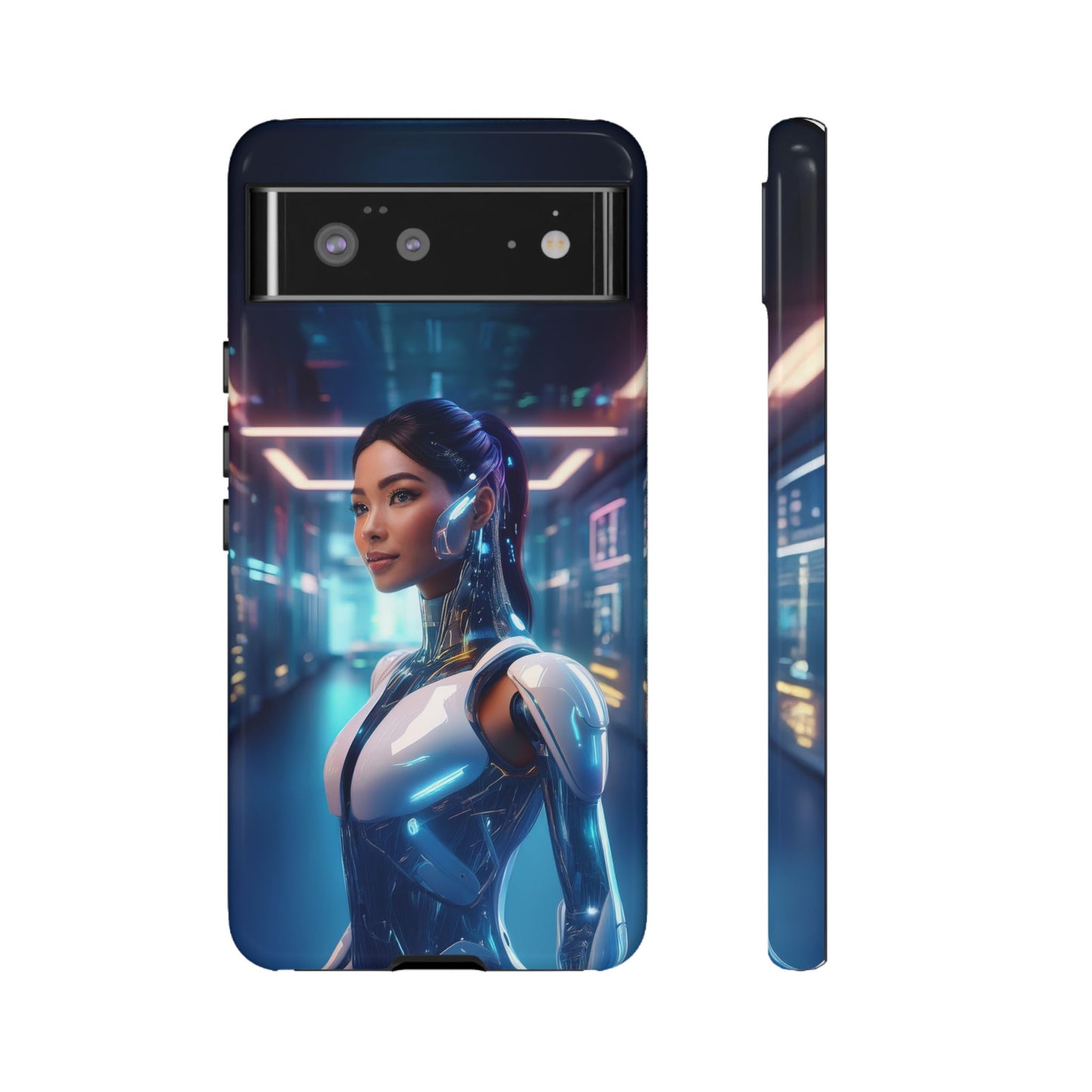 Futuristic Human Android Hybrid Cell Phone Case 005