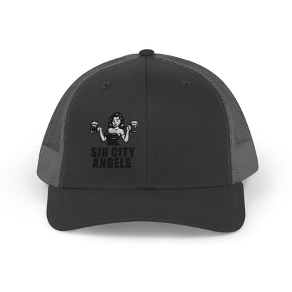 Sin City Angels Trucker Hat – Embroidered Vegas Girl Hat for Party Vibes