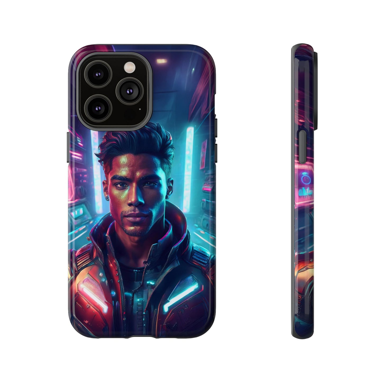 Futuristic Cyberpunk Male Cell Phone Case 007