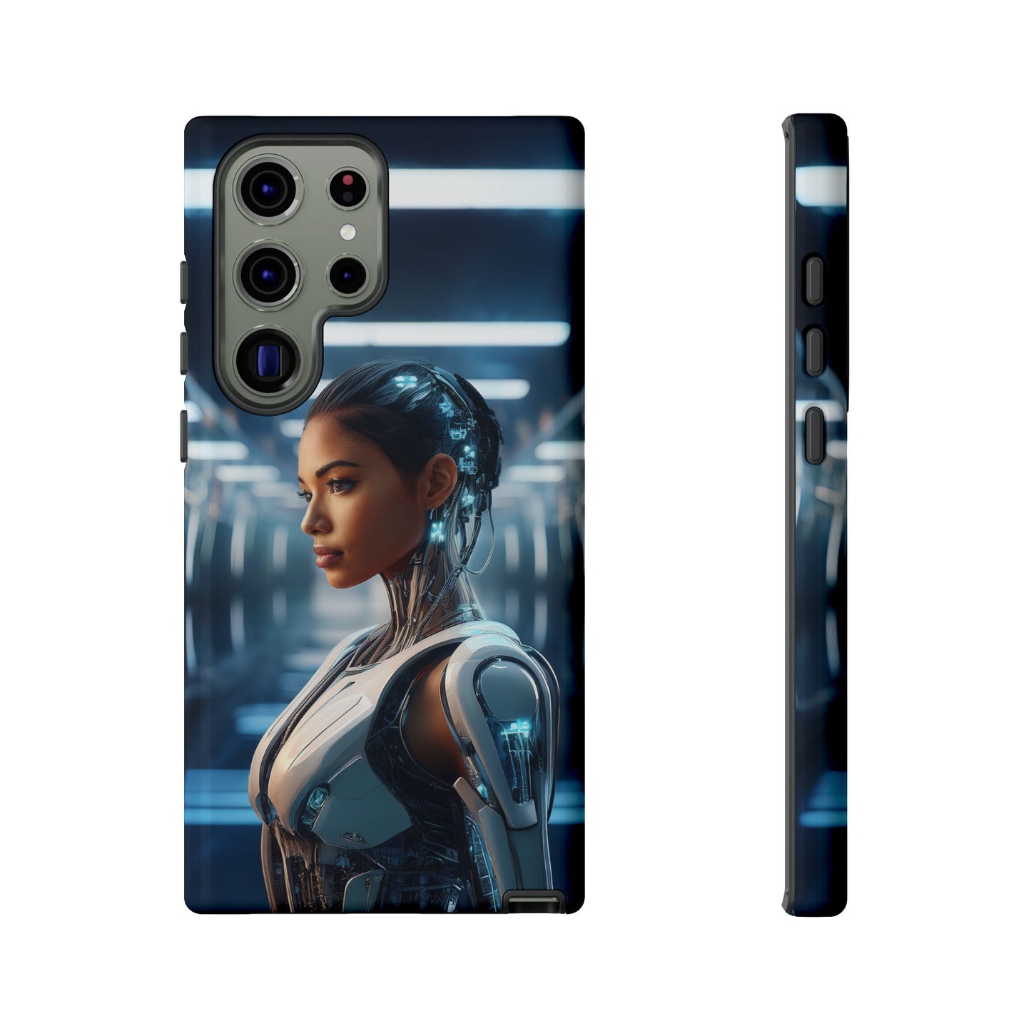 Futuristic Human Android Hybrid Cell Phone Case 002