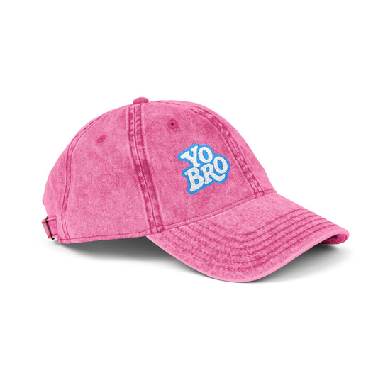 Yo Bro Vintage Hat – Funny Bold Embroidered Hat for Men and Women with Bro Energy