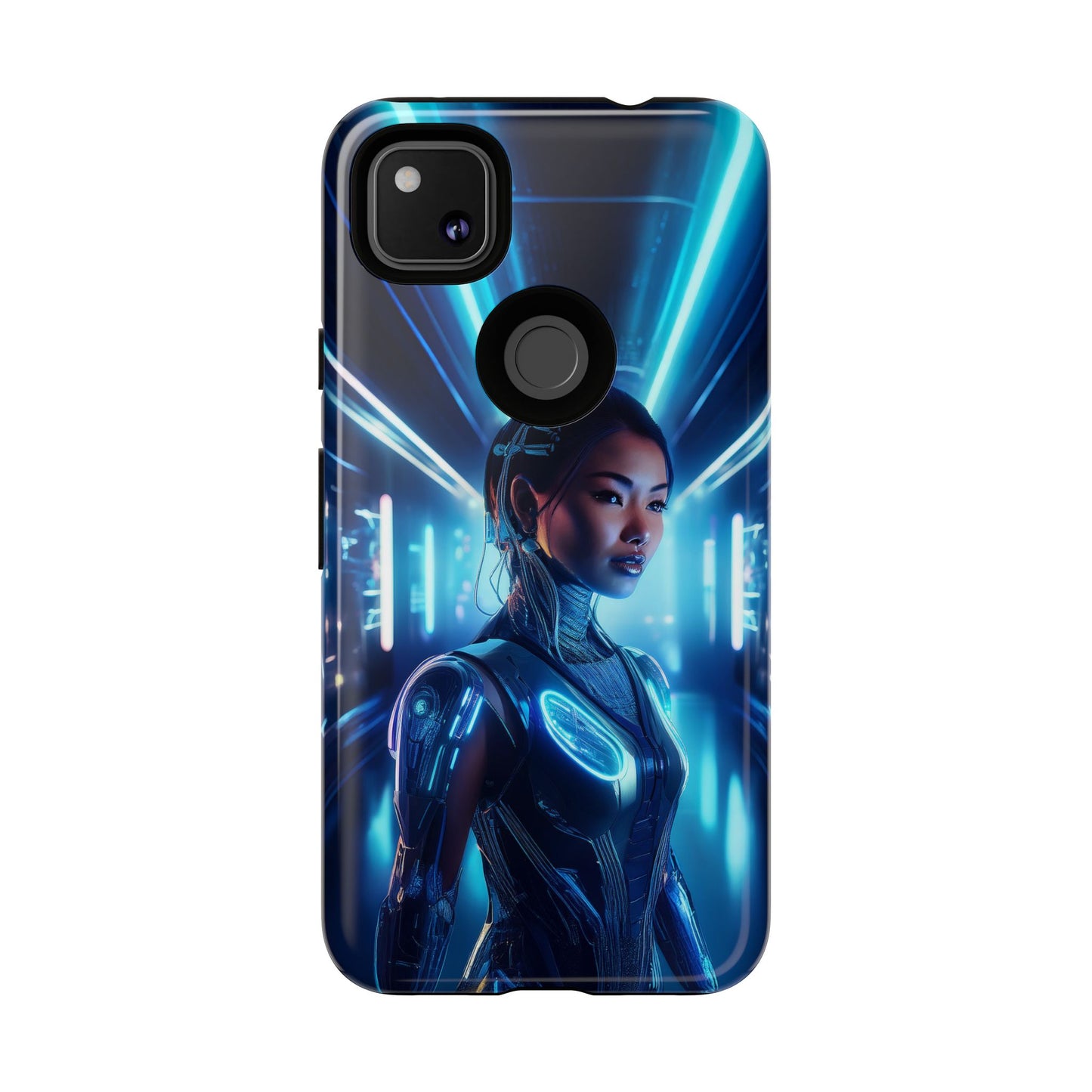 Futuristic Human Android Hybrid Cell Phone Case 004