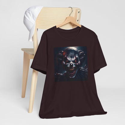 Terrifying Clown Face Halloween Shirt – Haunted Circus Horror Graphic Tee for Halloween Fright Fans