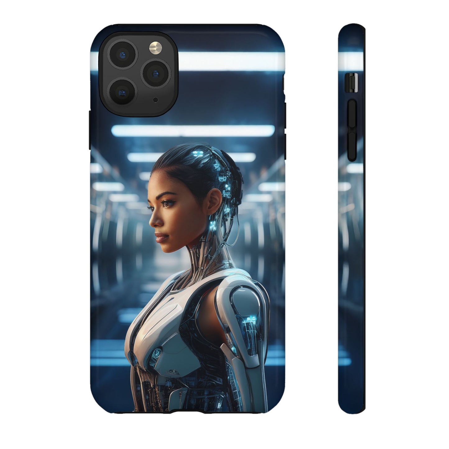 Futuristic Human Android Hybrid Cell Phone Case 002