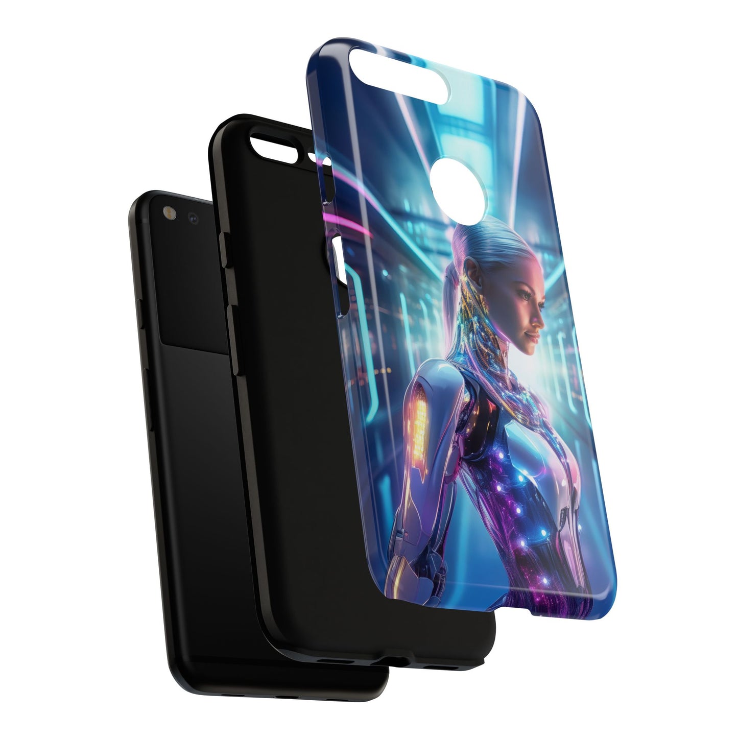 Futuristic Human Android Hybrid Cell Phone Case 015