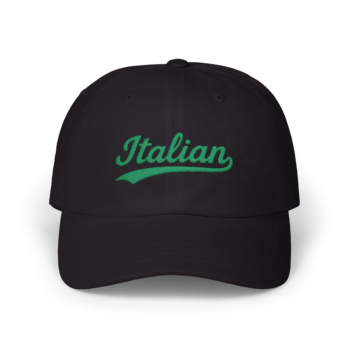 Italian Embroidered Classic Dad Hat – Script Baseball Hat for Italian Pride, Heritage, and Big Sauce Energy