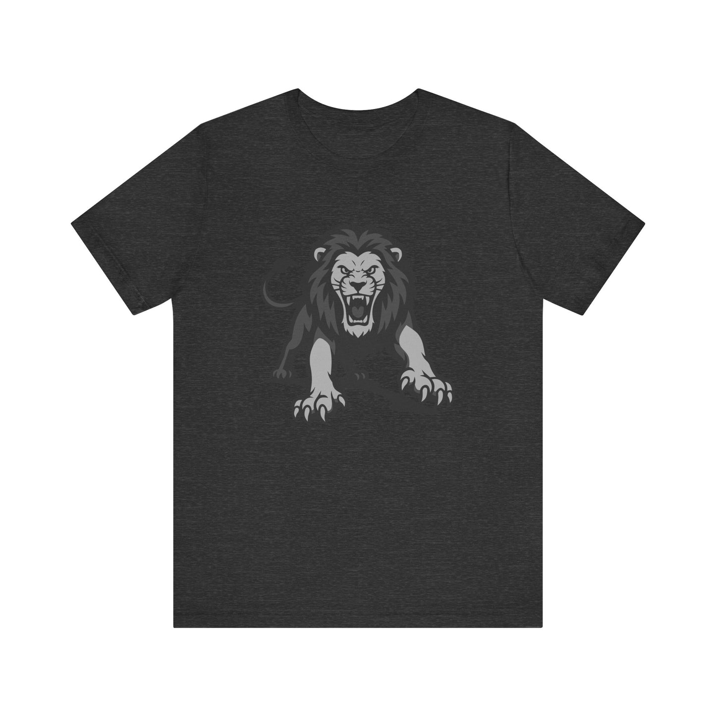 Roaring Lion Graphic Tee Dark Theme – Fierce Predator Design for Bold Style