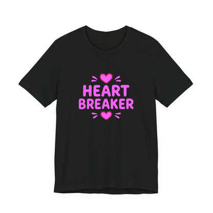 Colorful Design Heartbreaker Shirt – Cute Bubble Letter Tee with a Sarcastic Twist for Sweet but Savage Individuals. Unisex Jersey Short Sleeve Tee